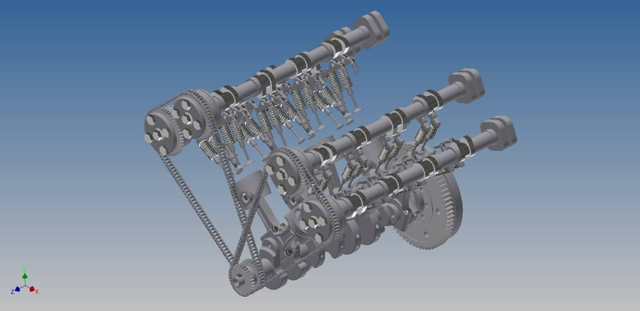POLOLETNÍ PROJEKT - MODELOVÁNÍ MOTORU MERCEDES-BENZ