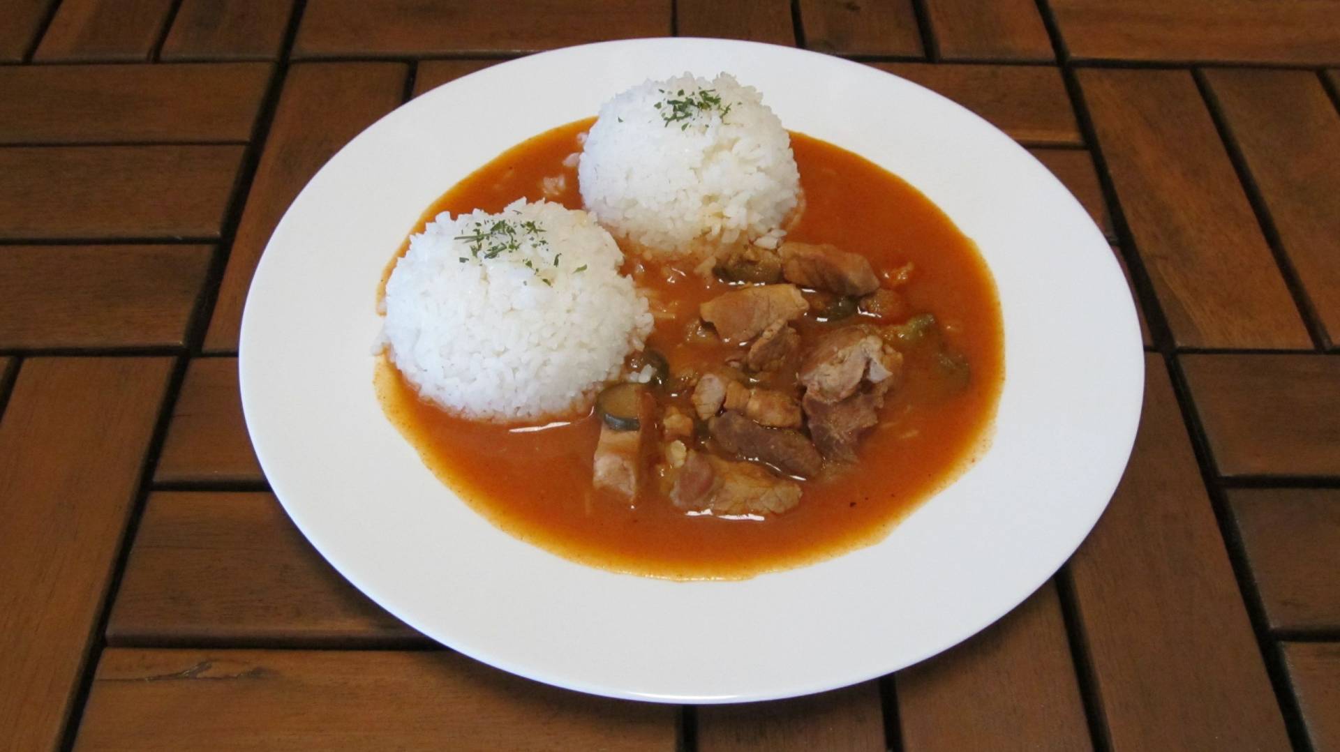 azu po tatarsku, dušená rýže