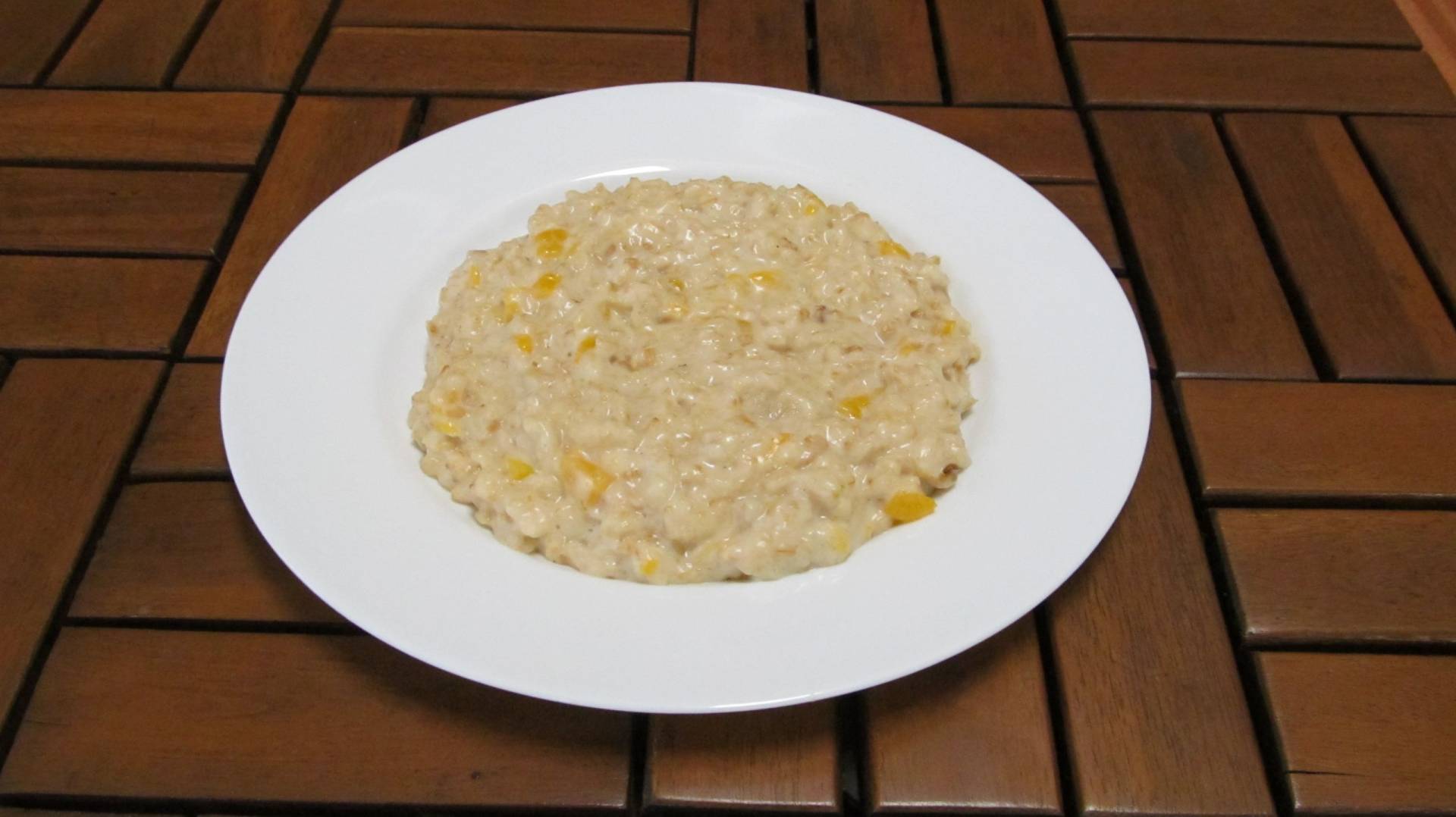 vločková kaše s mangem