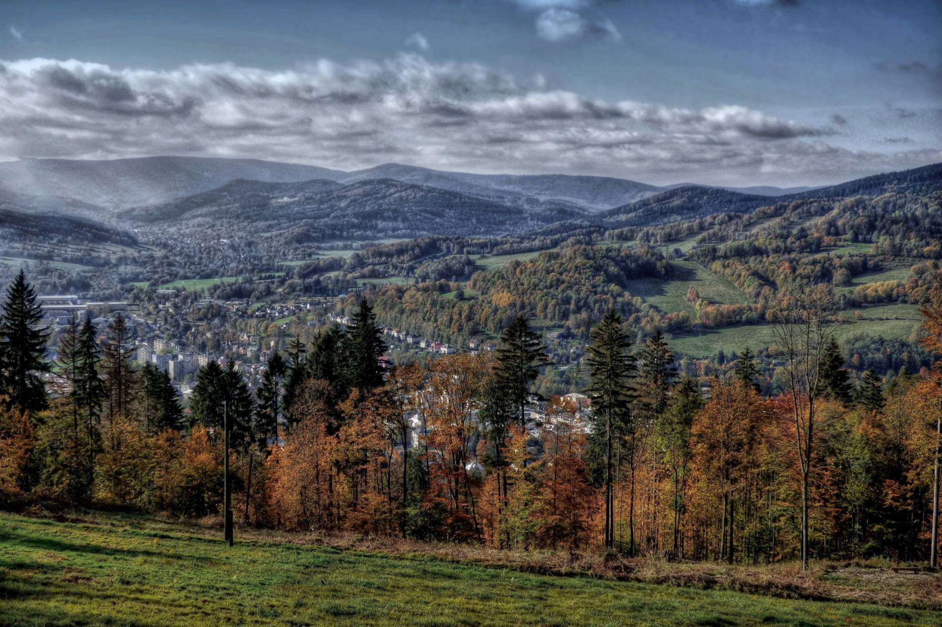 Pohled na Jeseník z Křížového vrchu