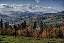 Pohled na Jeseník z Křížového vrchu